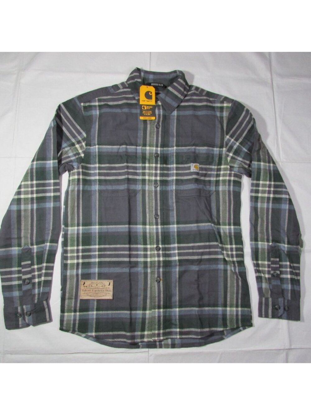 Carhartt Men's SM Rugged Flex Relaxed Fit Lightweight Long Sleeve Plaid Button S